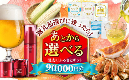 [あとから選べる]開成町ふるさとギフト 9万円分 あとから寄附 選べる寄附 ティッシュ トイレットペーパー 化粧品 餃子 体験 お茶 日本酒 定期便 神奈川 開成町[BDZZ006]