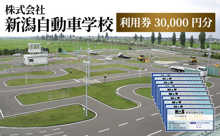 株式会社　新潟自動車学校　利用券30,000 円分 チケット 体験チケット 免許 普通車 大型車 中型車 準中型車 二輪車 大特車 けん引免許 