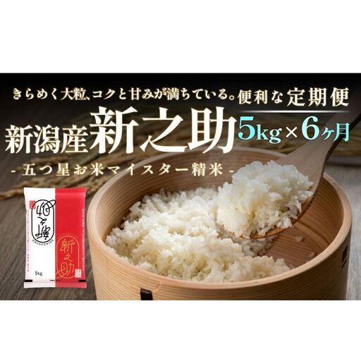 [定期便]新潟産 新之助 5kg×6回(6ヶ月)