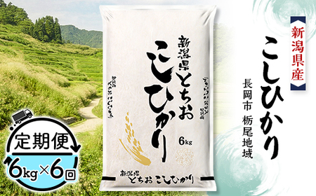75-4T066【6ヶ月連続お届け】新潟県長岡産コシヒカリ（栃尾地域）6kg