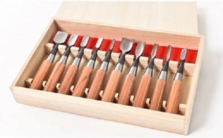 33-01B木彫・彫刻のみ10本組(桐箱入れ)