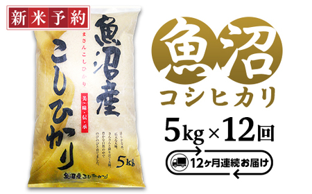 C2-6K05ZB[12ヶ月連続お届け]新潟県魚沼産コシヒカリ5kg(長岡川口地域)