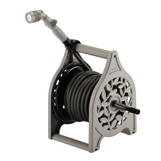 園芸鋳物ホースリール Gフローラ 20m サンドグレー グリーンライフ