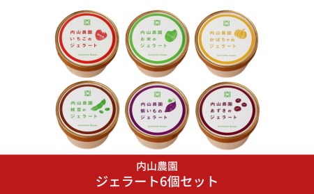 内山農園のジェラート6個セット カップアイス 食べ比べ [内山農園] 