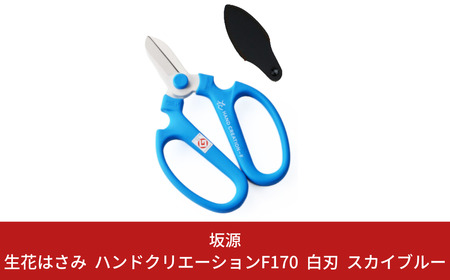 生花はさみ ハンドクリエーションF170 スカイブルー 花ハサミ 園芸ハサミ 生花用 園芸用品 ガーデニング用品 [坂源] 