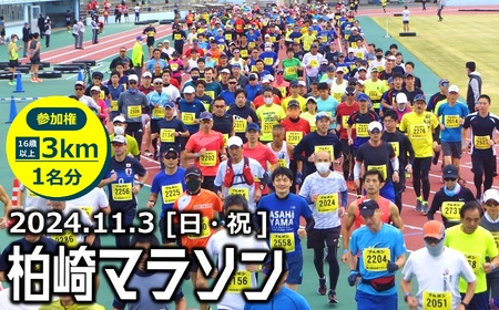 第22回柏崎マラソン 大会参加権(3km 16歳以上 シングル)[令和6年11月3日開催][Y0029]