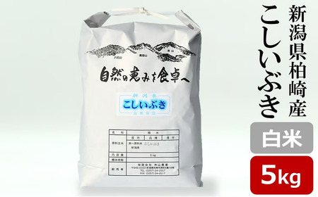 [令和7年産米]こしいぶき 白米 5kg 新潟米 [Y0612]