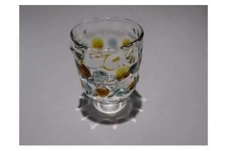 越後びーどろ ぐい呑 黄緑[ZG403]