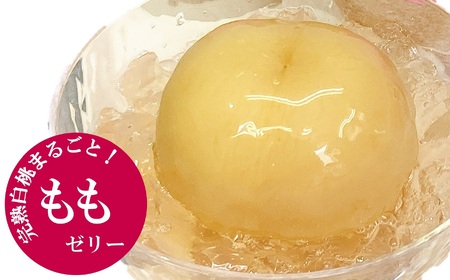 [到着日・曜日指定不可]丸ごと桃のゼリー 6個入 完熟白桃使用 まるごと果実ゼリー[数量・期間限定][ZB556]