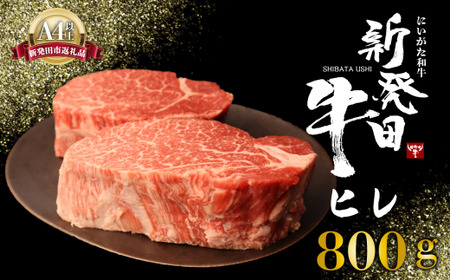 ヒレ肉 ヒレ ステーキ 800g フィレ にいがた和牛 牛肉 和牛 新発田牛 赤身 焼肉 ふるさと納税 BBQ キャンプ 特選 贅沢 厳選 ブランド牛 ギフト 贈答 お歳暮 新潟 新潟県 新潟産 新発田 新発田市 産 えのもとミート enomoto008