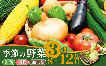 野菜 定期便 3回 8〜12種類 旬 おまかせ 野菜BOX 詰め合わせ 野菜定期便 ふるさと納税野菜 やさい ていばん 詰め合わせ セット 産地直送 新鮮 新潟 新発田 seida009