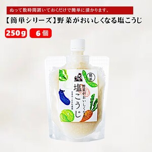 野菜がおいしくなる塩こうじ250g×6個[簡単シリーズ] 塩こうじ 国産米100%使用 山崎醸造 新潟 小千谷