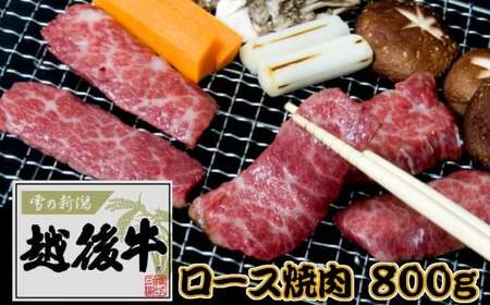 越後牛 ロース焼肉 800g(200グラム×4) 冷凍 三国 | 越後牛 小千谷 新潟県産 ロース 焼肉