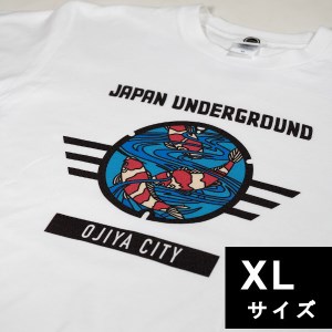 r05-014-007-4 新潟県 小千谷市 マンホール Tシャツ(白) 錦鯉デザイン[XLサイズ]