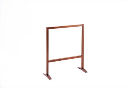 秋田杉使用「飛沫防止卓上パーテーション」衝立型[W60×H70 下空21(cm)]国産材無垢材 和の仕切り 大湊文吉商店
