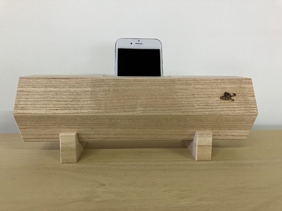 桐エコスピーカー 木地仕上（組子付）《サイズ（外寸）：幅280 × 高100 × 奥90 (mm)》