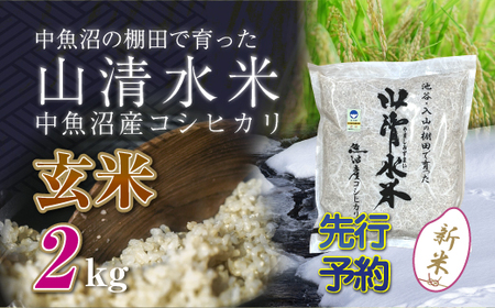 [新米先行受付]新潟県魚沼産コシヒカリ「山清水米」玄米2kg