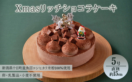 Xmasリッチショコラケーキ(5号・直径約15cm)十日町すこやかファクトリー 十日町市 スイーツ お取り寄せ