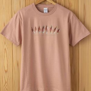 世界で唯一!着る山菜!!【みょうがTシャツ・ダスティピンク】 半袖 ファッション メンズ レディース 洋服 新潟  Mサイズ