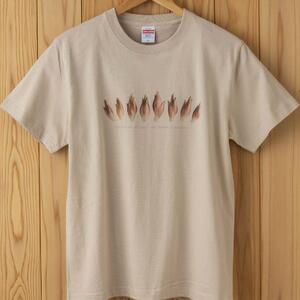世界で唯一!着る山菜!!【みょうがTシャツ・サンドベージュ】 半袖 ファッション メンズ レディース 洋服 新潟  Mサイズ