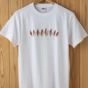 世界で唯一!着る山菜!!【みょうがTシャツ・ホワイト】 半袖 ファッション メンズ レディース 洋服 新潟  Sサイズ