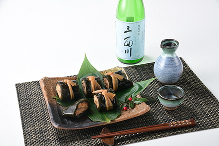 大洋盛 三面川(特別純米)と鮭巻昆布のセット