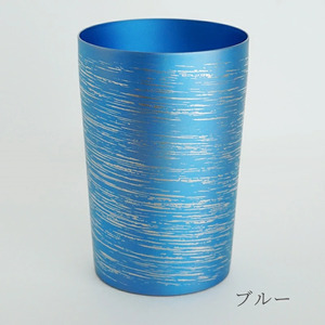 チタン二重タンブラー 白樺 小 ブルー 270ml