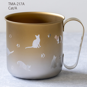 チタン製デザインマグカップ Cat / A 320ml