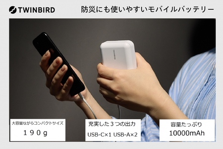 モバイルバッテリー[10000ｍAh](AV-9110W)