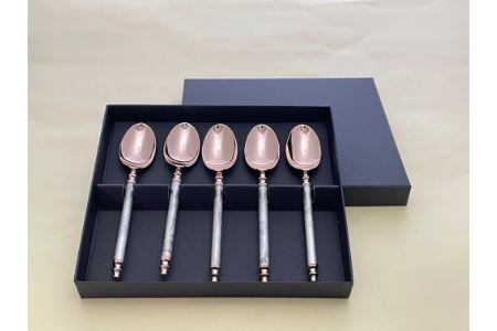 折燕ORI-EN コーヒースプーン 5本セット PG ANTIQUE SILVER