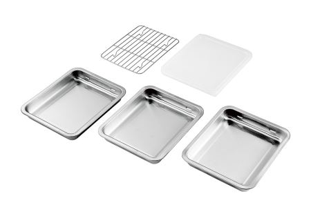 SUS-B700 流石 ステンレスバット3枚(フタ・アミ)