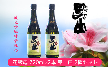 日本酒 飲み比べ 蔵元分離酵母仕込 720ml×2本 根知男山 花酵母 720ml×2本 赤・白 2種セット 自社栽培米使用 天然酵母 地酒 新潟 糸魚川 蔵元直送 酒米 こだわりの酒 ドメーヌ・スタイル 華やかな香り 父の日