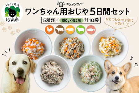 ワンちゃん用おじや5日間セット【各150g×2袋(計10袋)】