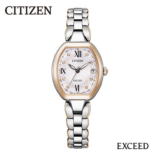 【CITIZEN】EXD レディースES9484-55W EXCEED エクシード 腕時計 時計 ウォッチ シチズン エコドライブ 光発電 防水 パーフェックス ワールドタイム レディース プレゼント 贈り物 ギフト メーカー保証 送料無料 新潟県 妙高市