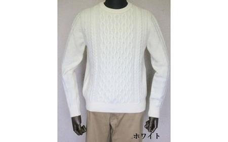 セーター メンズ ニット アラン柄 ( ホワイト・L ) | ニット