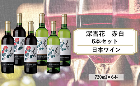 酒 岩の原ワイン 深雪花 赤白6本セット( 赤 ×3本 白×3本 各720ml) ワイン ギフト 記念日 新潟 上越