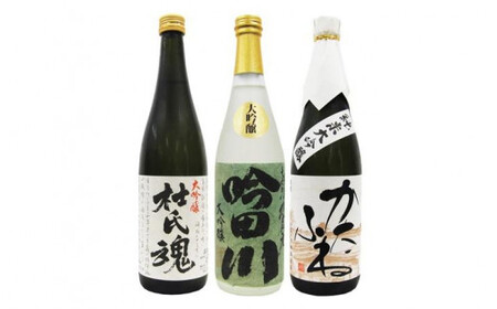 新潟大吟醸 720ml 3本セット 能鷹・吟田川・かたふね 日本酒 お酒 飲み比べ 能鷹 吟田川 かたふね ふるさと納税 人気 新潟 新潟県産 にいがた 上越 上越産