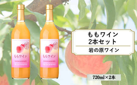 ワイン 岩の原ワイン ももワイン 2本セット 新潟 上越 桃 甘口 8% 酒 もも アルコール ギフト 記念日