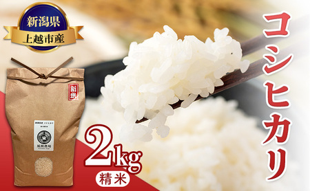 令和7年 新潟県産コシヒカリ 2kg 2キロ 上越市 風間農場 星の清里米 従来コシヒカリ 白米 精米 送料無料 安全・安心こしひかり 