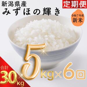 令和7年度産 上越市産みずほの輝き 5kg×6回定期便 新米 精米 新潟 米 新潟県 みずほの輝き 限定 定期便 おすすめ