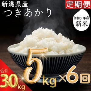 令和7年度産 上越市産つきあかり 5kg×6回定期便 新米 精米 新潟 米 新潟県 つきあかり 限定 定期便 おすすめ