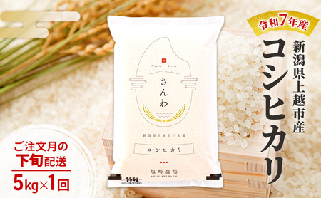[10月より順次出荷※下旬配送]令和7年産 新潟県 上越市産 コシヒカリ 5kg 白米