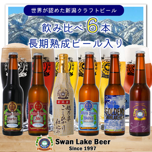 ビール スワンレイクビール 世界一金賞受賞入り 長期熟成ビール入り飲み比べ6本セット 阿賀野市 新潟県 阿賀野 クラフト 飲み比べ クラフトビール お酒 1S24016