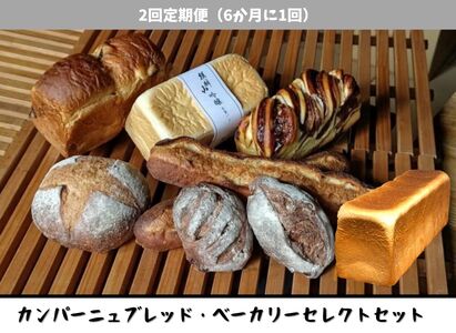 [2回定期便]しょこら亭 カンパーニュブレッド・ベーカリーセレクト 6ヶ月毎×2回 パン 詰め合わせ 冷凍 1Z53041