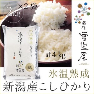 【令和7年産新米予約】阿賀野産コシヒカリ「雪室米」4kg（雪室氷温熟成）10月上旬より順次発送予定 1J08027