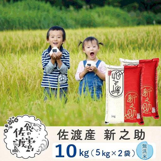 佐渡島産 新之助 無洗米10kg（5kg×2袋）令和7年産