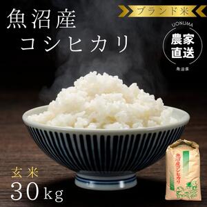 令和7年産 ブランド米 魚沼産コシヒカリ 玄米 30kg 米 こしひかり 新潟