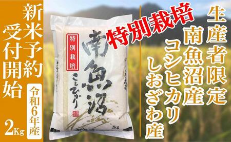 [新米予約・令和6年産]精米2Kg [特別栽培]生産者限定 南魚沼しおざわ産コシヒカリ