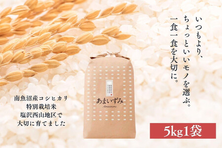 [令和7年産新米予約][玄米]令和7年度産 あまいずみ 南魚沼産コシヒカリ 5kg[2025年10月上旬より順次発送予定]