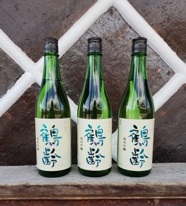 雪国のお酒「鶴齢」純米吟醸[四合瓶720ml×3本]